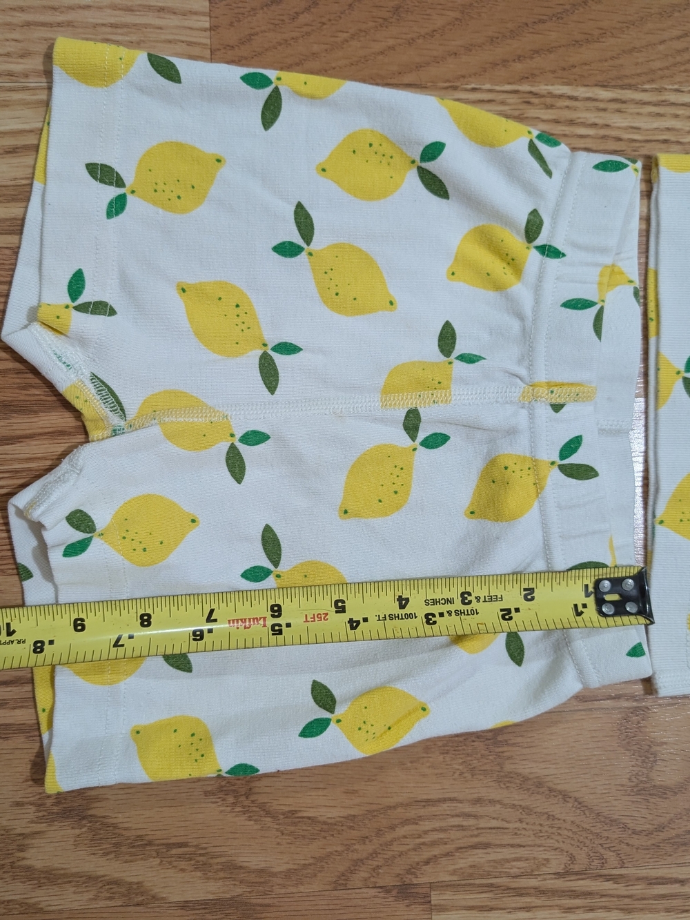 Hanna Andersson Lemon Short Sleeve Pajama Set 80/85 2T Organic Cotton - Picture 10 of 11